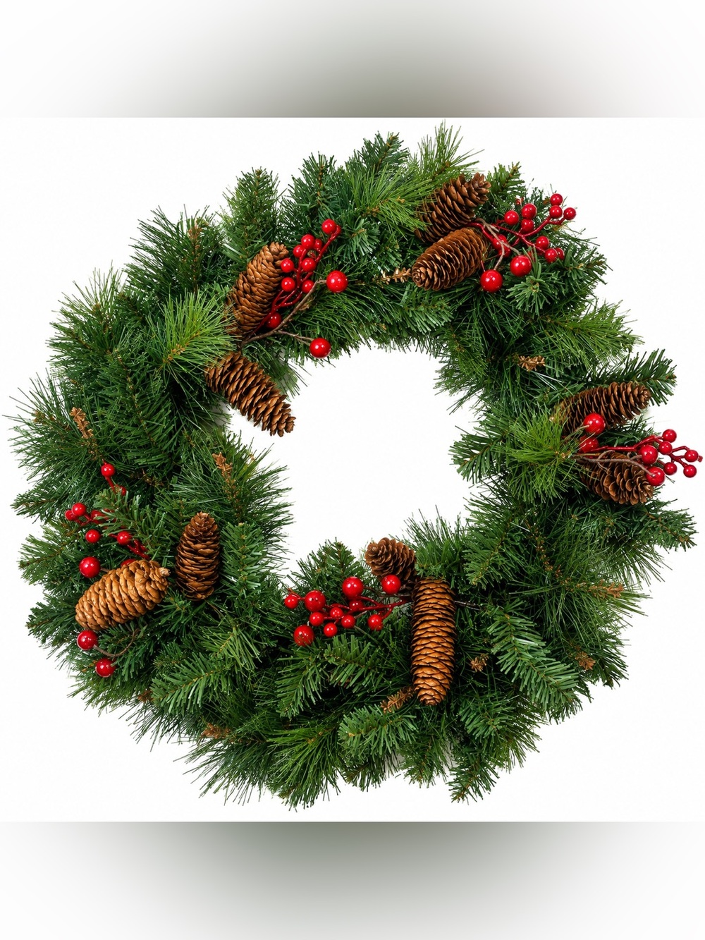 New Hobby Lobby Christmas Wreath 24 Donner Pine Berries Farmhouse Decor Classic